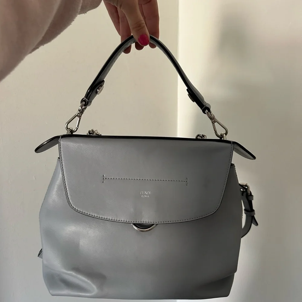 Fendi Small Back to School Backpack Light Blue - Picture 7 of 15